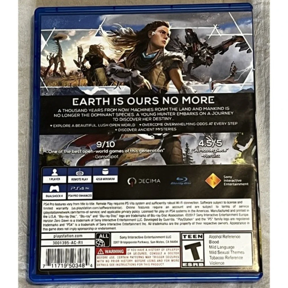 Horizon‎ Zero Dawn Sony PlayStation 4 Tested Working